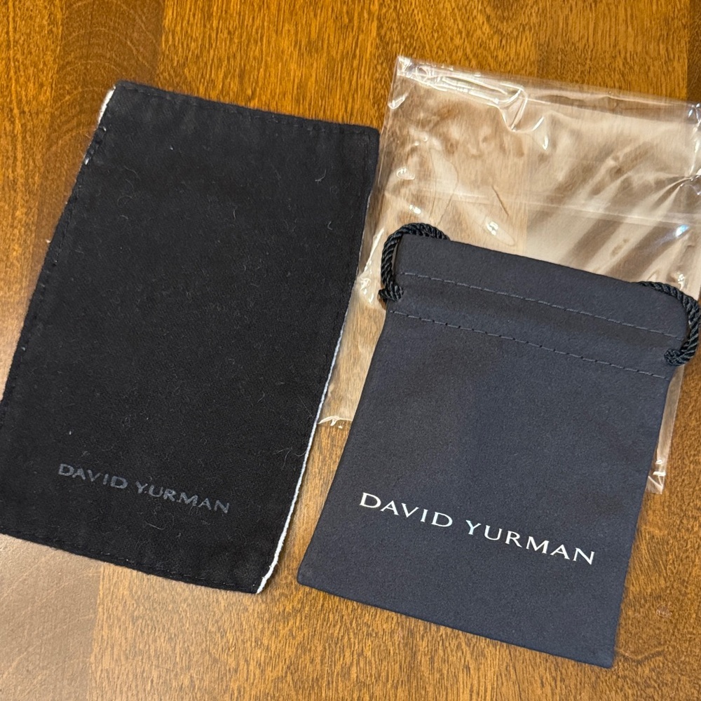 David Yurman Black Jewelry Pouch Set